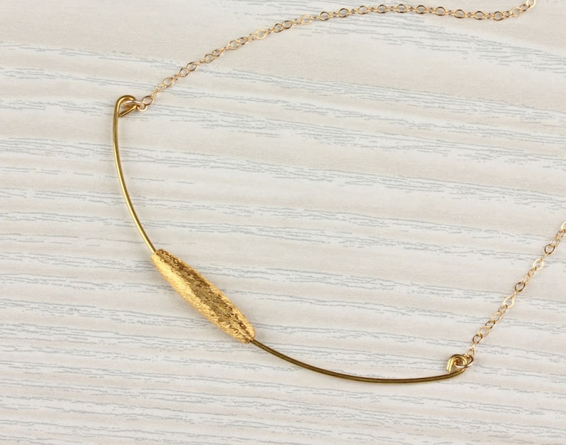Bar necklace 14k gold filled necklace Gold Bar necklace Bridesmaid necklace Layered necklace Wedding jewelry|Liriope