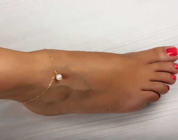 Etsy gold on sale ankle bracelet