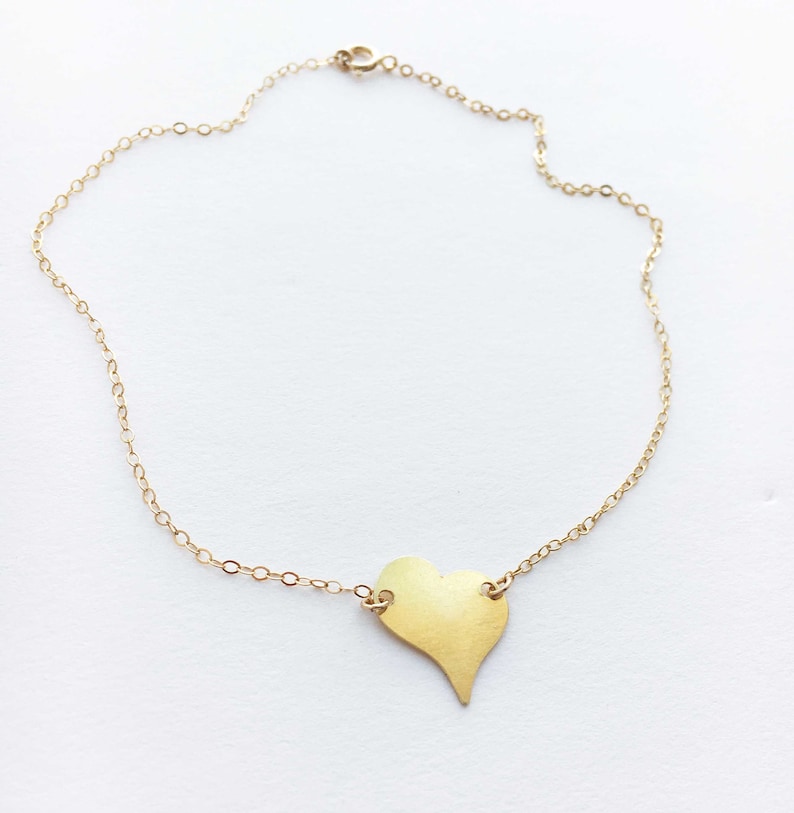 Anniversary Gift Ankle Bracelet Personalized Gift Heart Ankle Bracelet Foot Jewelry Love Anklet Foot Bracelet Gold Anklet