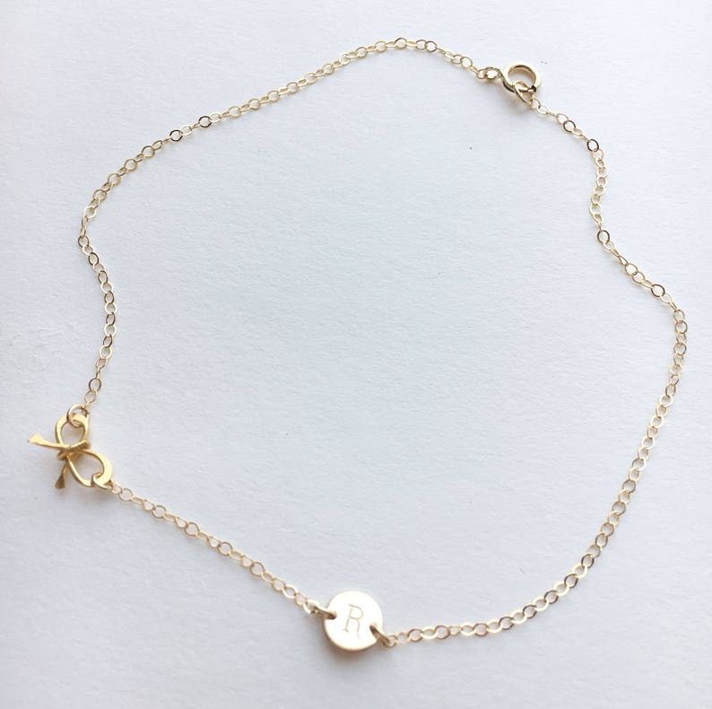 Personalized Anklet Initial Ankle Bracelet Gold Dainty Anklet Girly Anklet 0071AM Personalized Bridesmaid Gift
