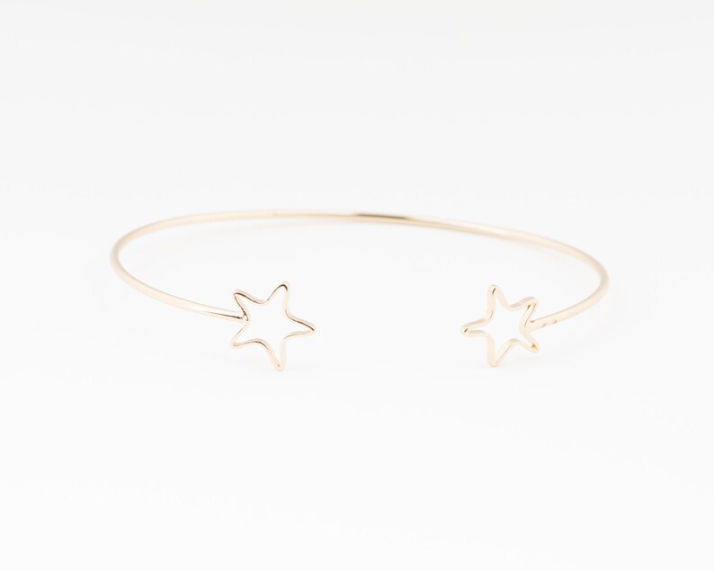 Star Cuff Bracelet Star Bracelet Star Cuff Bangle Gold Etsy