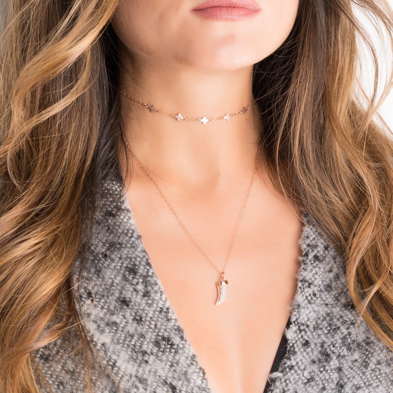 Cross Choker Necklace \u2022 Tiny Cross Choker \u2022 Choker in 14k Gold Filled \u2022 Rose Gold Dainty Choker \u2022 Mothers Day Gift \u2022 Charm Necklace \u2022 0301NM