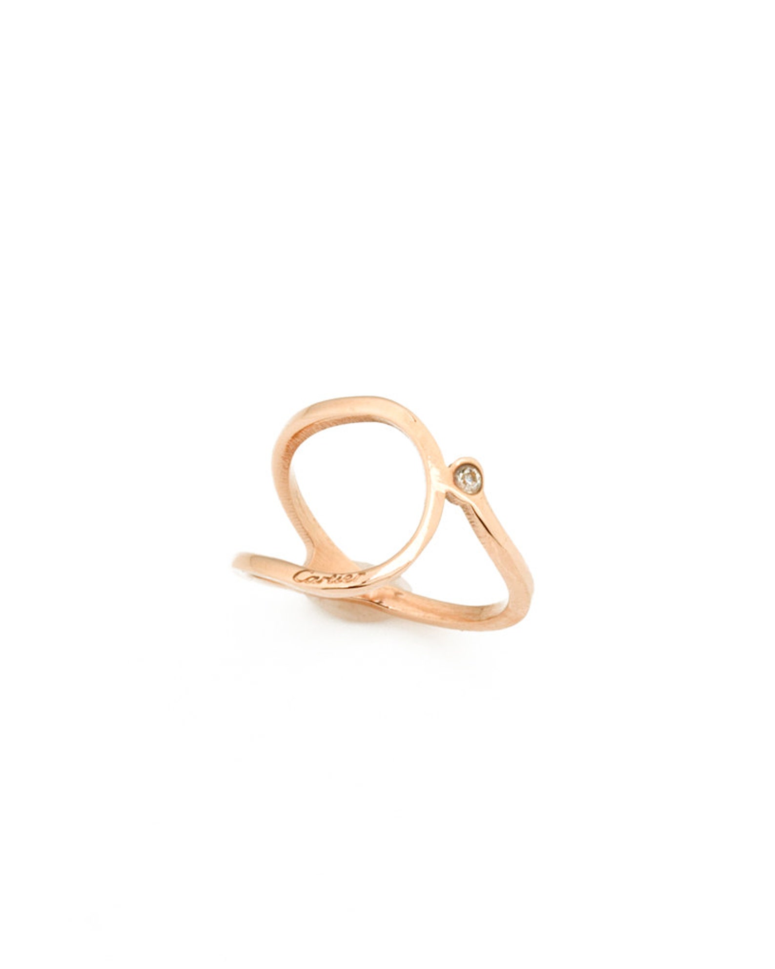 Rose Gold Ring Statement Ring Minimalist Ring Swarovski Etsy