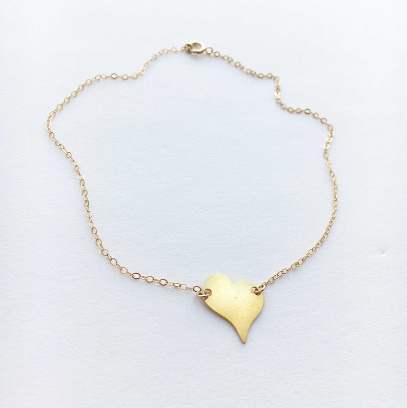 Anniversary Gift Ankle Bracelet Personalized Gift Heart Ankle Bracelet Foot Jewelry Love Anklet Foot Bracelet Gold Anklet