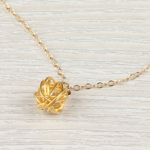 Gold Knot necklace, Bridal Shower Gift, Bridesmaid Necklace, minimalist necklace, Gold Filled Necklace, Knot Necklace,  &quot;Caliadne&quot; Necklace