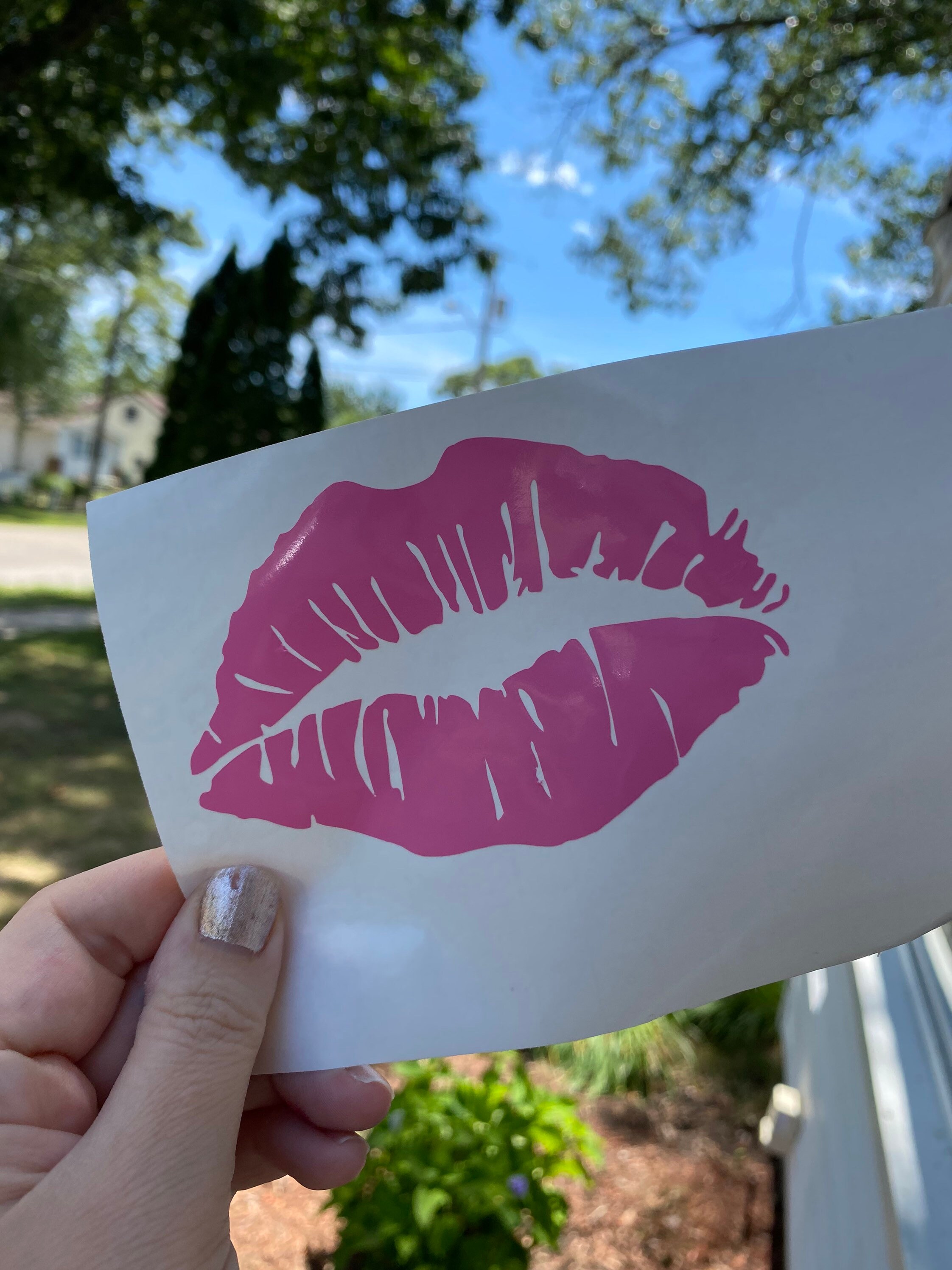 Lip/Kiss Decal Sticker Multiple colors Waterproof Etsy