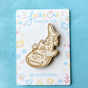 Wooden Okinawan Whale Shark Pin