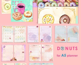 Donuts _ printable planner pack _ for  A5 planner
