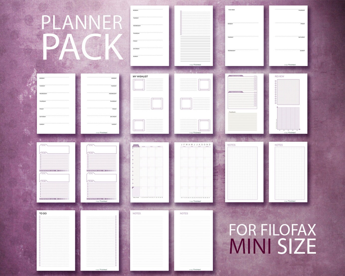 Printable Agenda Pack MINI size | Etsy