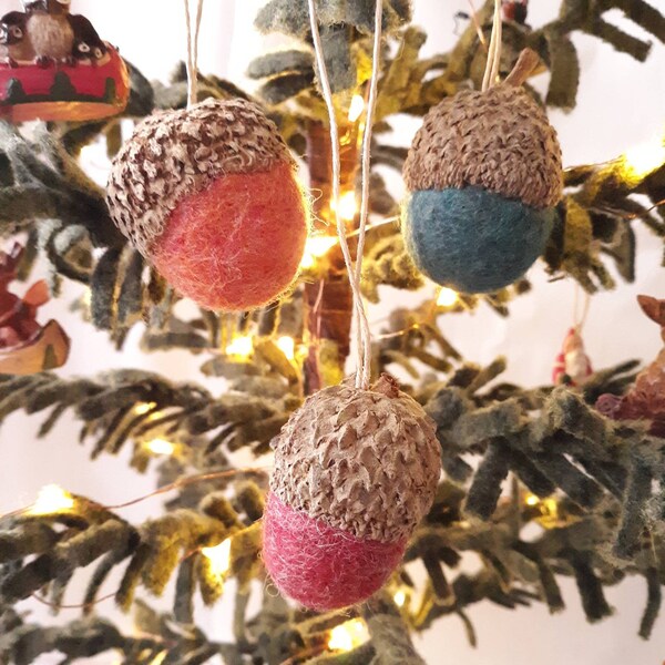 Felt Acorn Ornaments Etsy