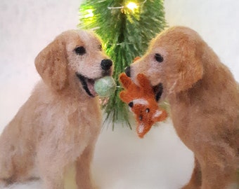 Needle Felted Dog Custom Sculpture, Personalized Wool Dog Replica, (Golden Retriever, Labrador, Shepherd, and more)