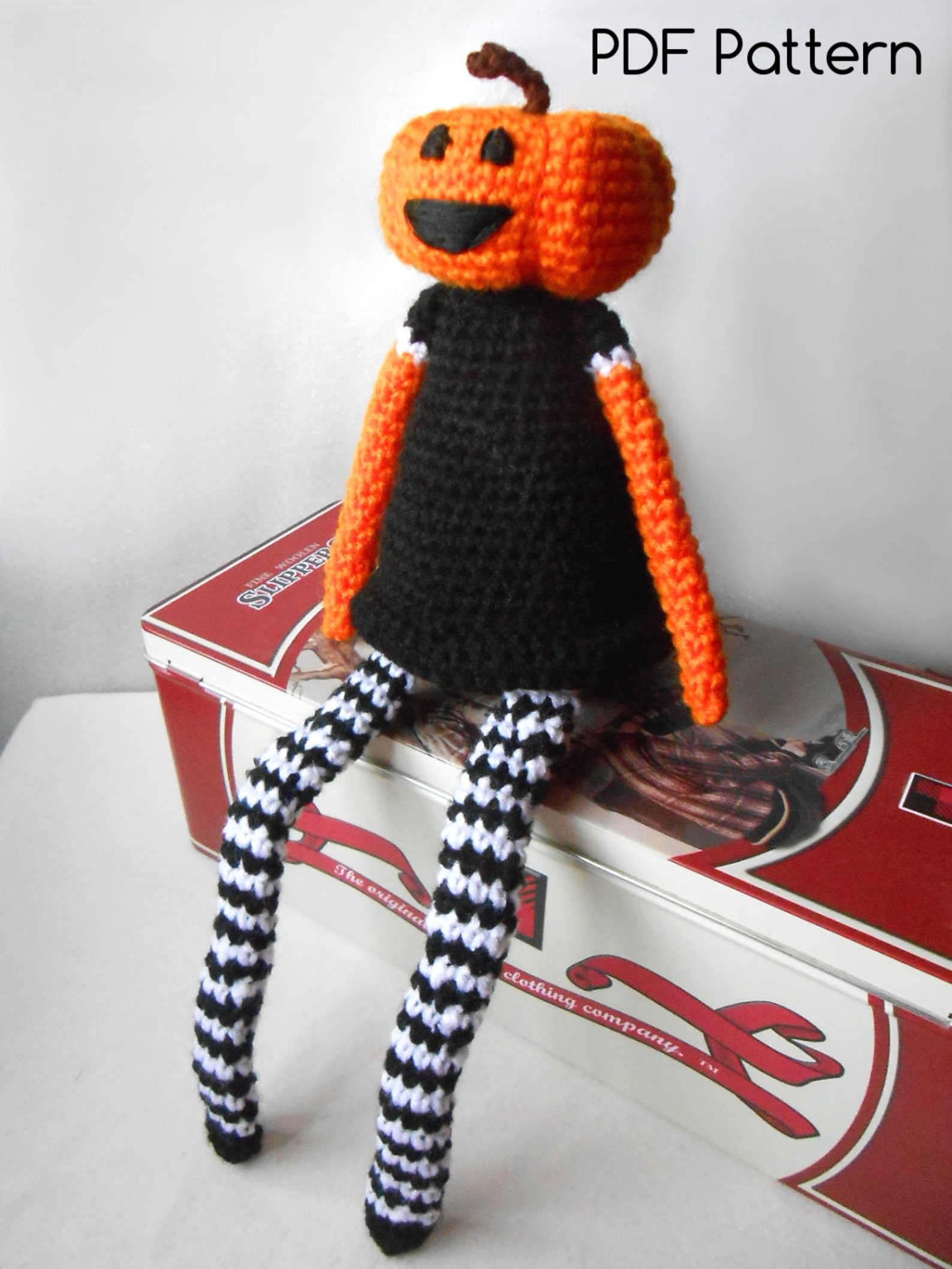 Pumpkinhead Doll CROCHET PATTERN Halloween Art Doll Decoration Etsy