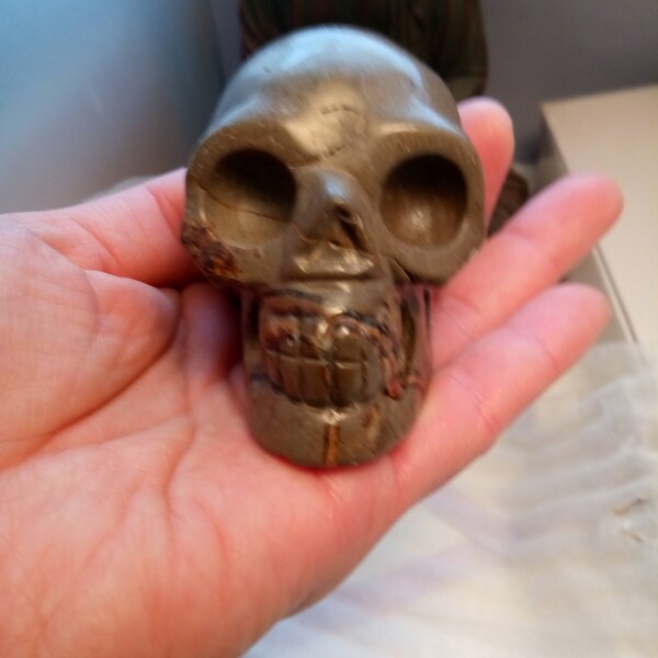 Septarian Dragon Crystal Skull  Over 3 inches!  On Sale for the Holidays!