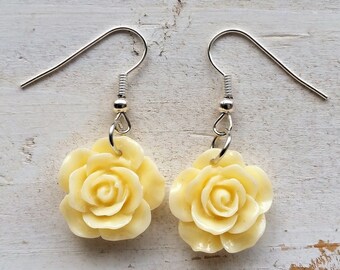 Yellow rose charm | Etsy