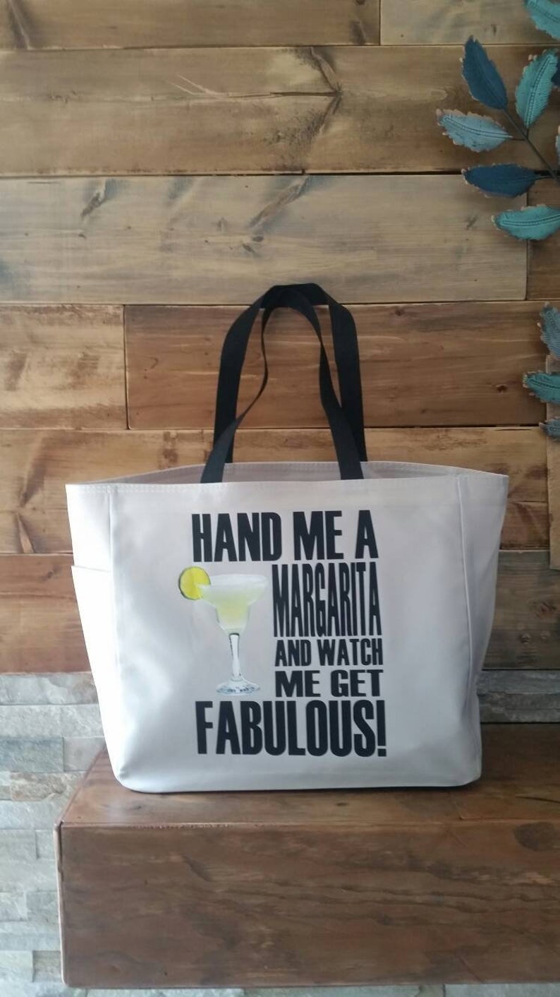original design margarita bag polyester tote bag heat transfer tote bag margarita themed gift cocktail tote bag Margarita tote bag