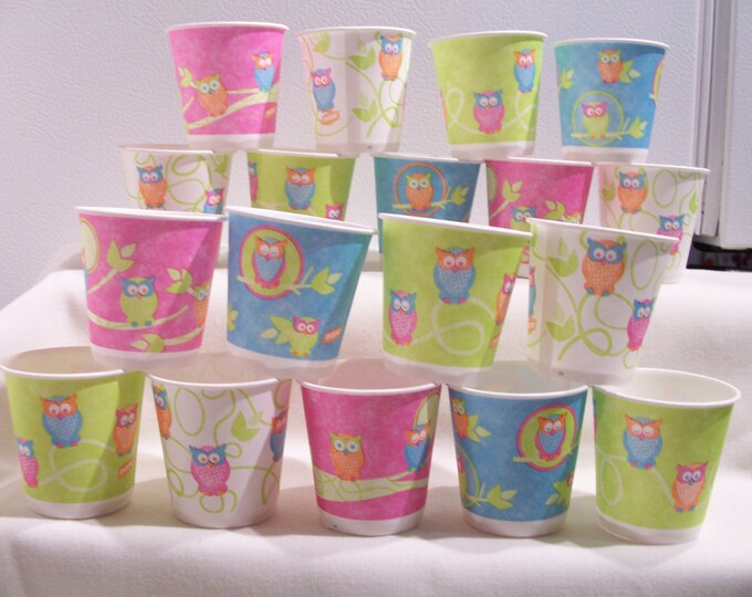 20 Mini Owl Paper Cups Party Favour Cups Candy Cups Owl Etsy