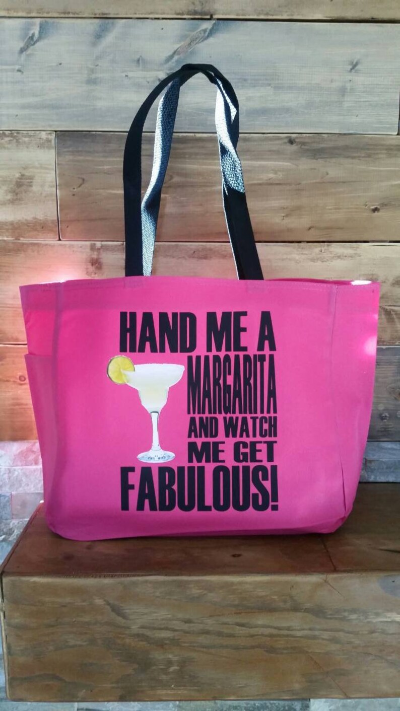 original design margarita bag polyester tote bag heat transfer tote bag margarita themed gift cocktail tote bag Margarita tote bag