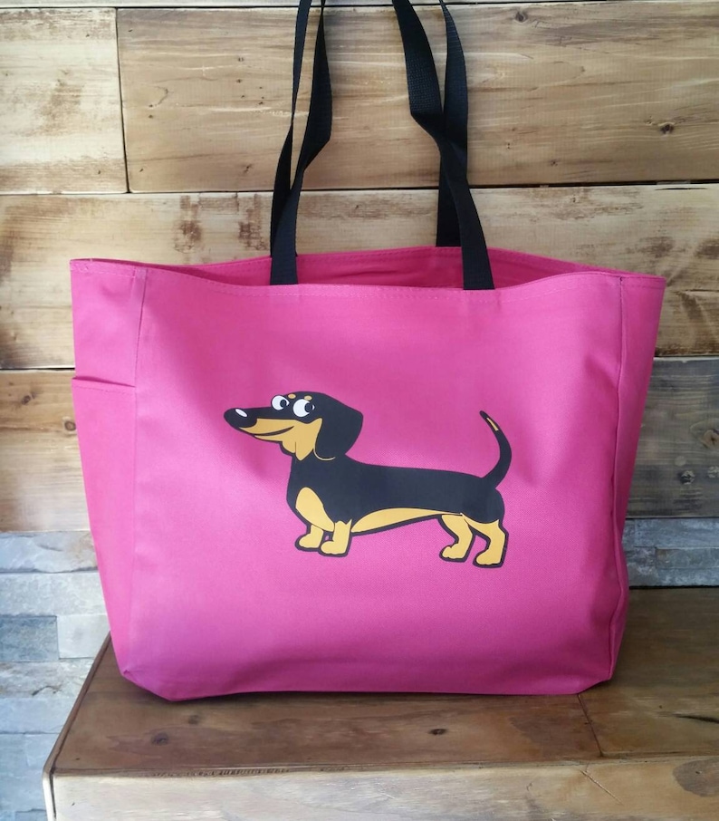 Dachshund Themed Tote Bag Dog Themed Gift Polyester Etsy