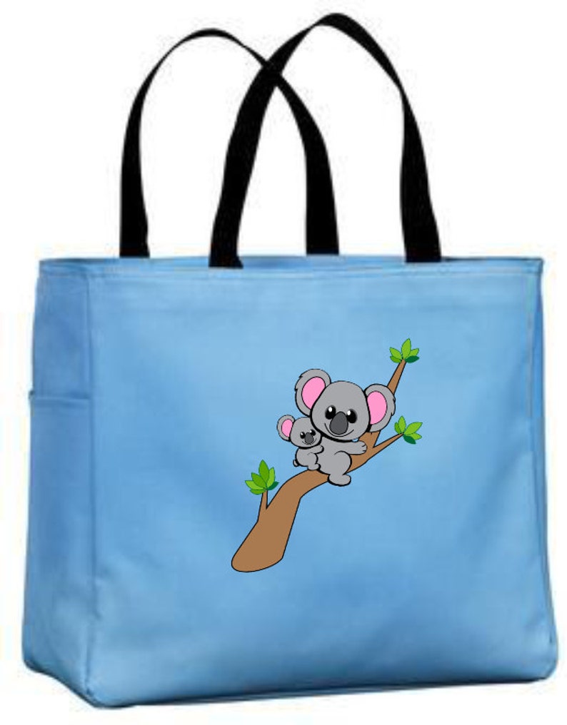 Koala design tote bag koala themed gift polyester tote bag Etsy