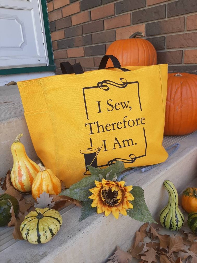 Sewing Themed Tote Bag Sewing Gift Craft Tote Bag Etsy