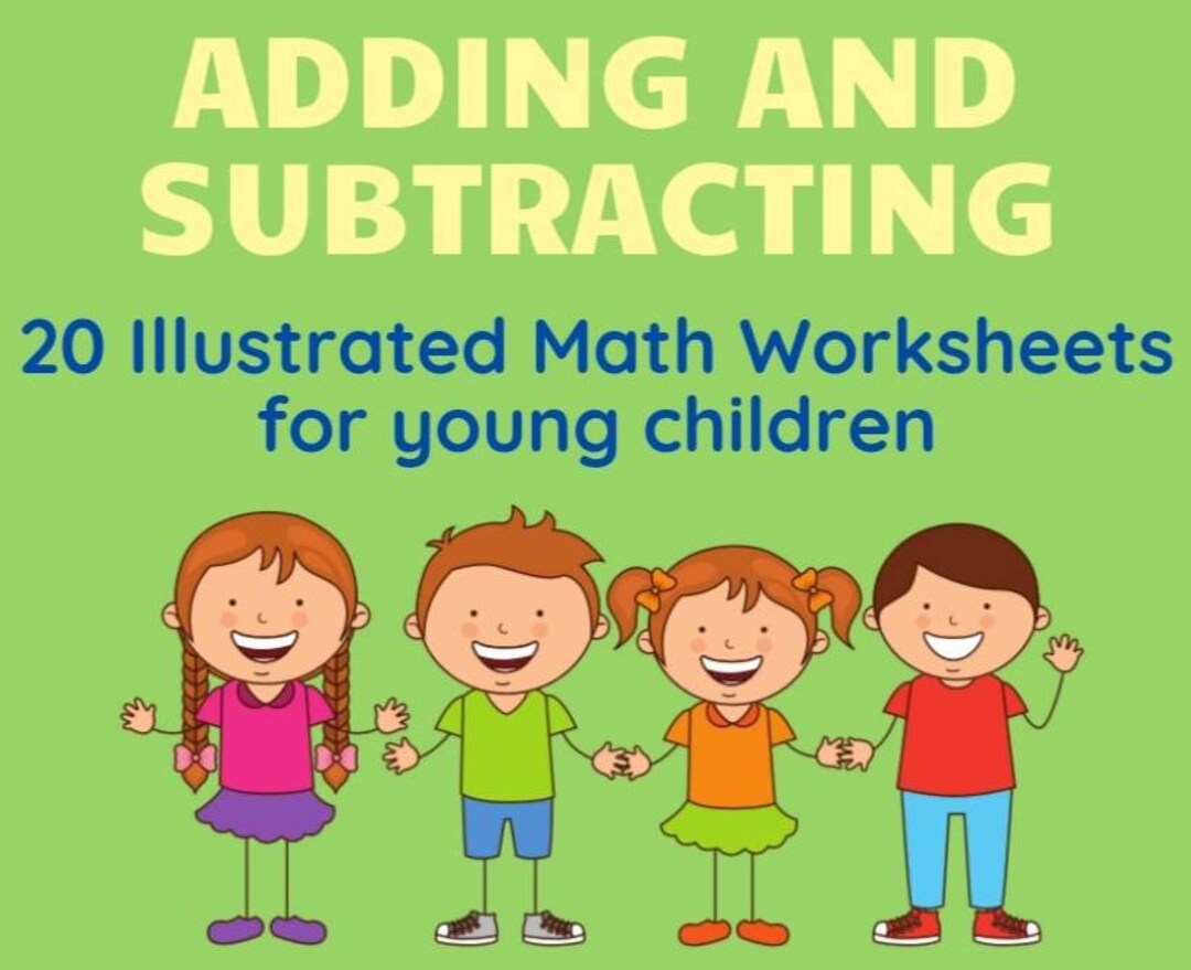 Ebook 20 Math Worksheets for Young Children - Etsy