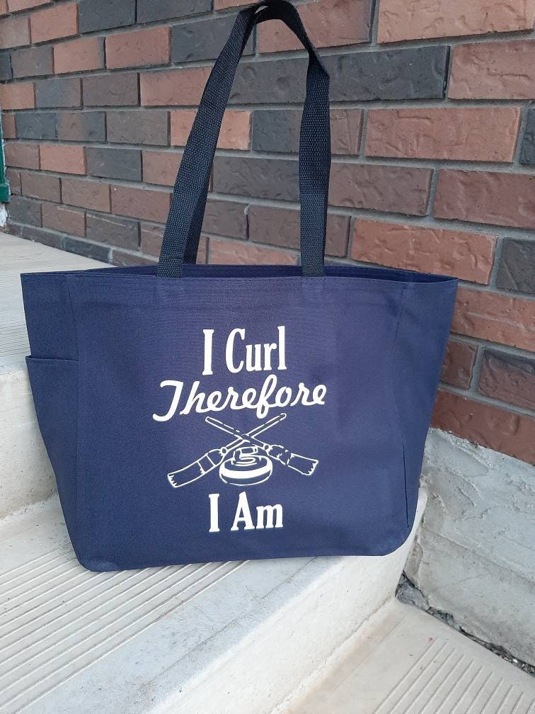 Curling Themed Tote Bag Curling Themed Gift Polyester Tote - Etsy Canada