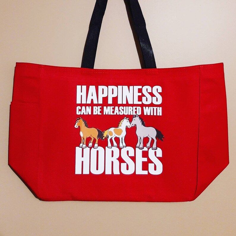 Horse Themed Tote Bag Horse Themed Gift Polyester Crafting Etsy