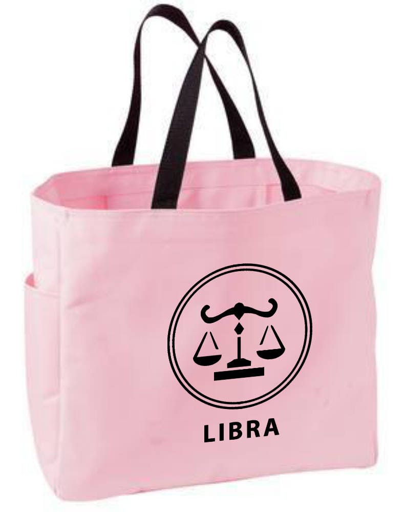 Libra zodiac tote bag astrology bag polyester crafting Etsy