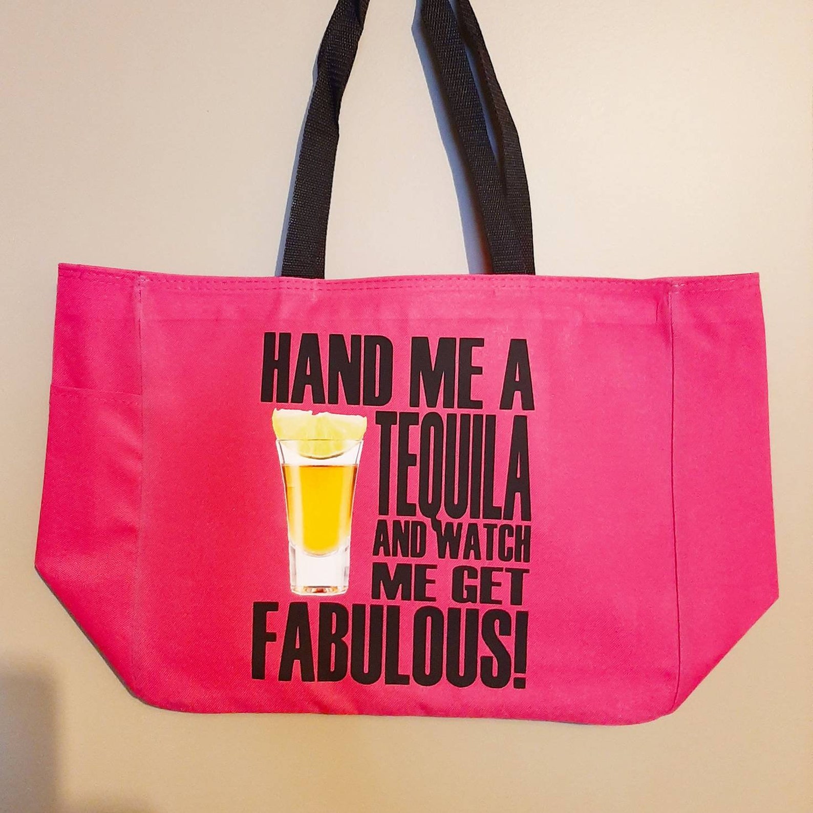 Tequila tote bag tequila themed gift polyester tote bag Etsy