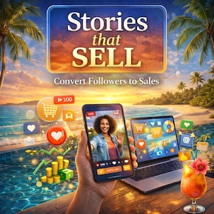 Libro electrónico - Historias que venden - venta en redes sociales/narración de historias - optimización de perfiles/tipos de contenido/marca/compromiso/crecimiento empresarial - PLR
