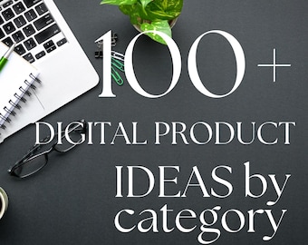 100+ Digital Product Ideas eBook - PLR Resell (Digital Download)