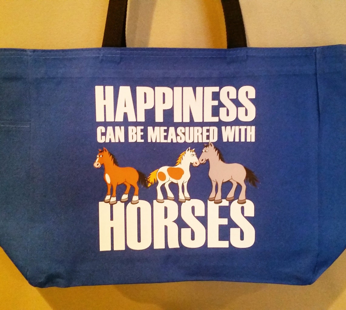 Horse Themed Tote Bag Horse Themed Gift Polyester Crafting Etsy