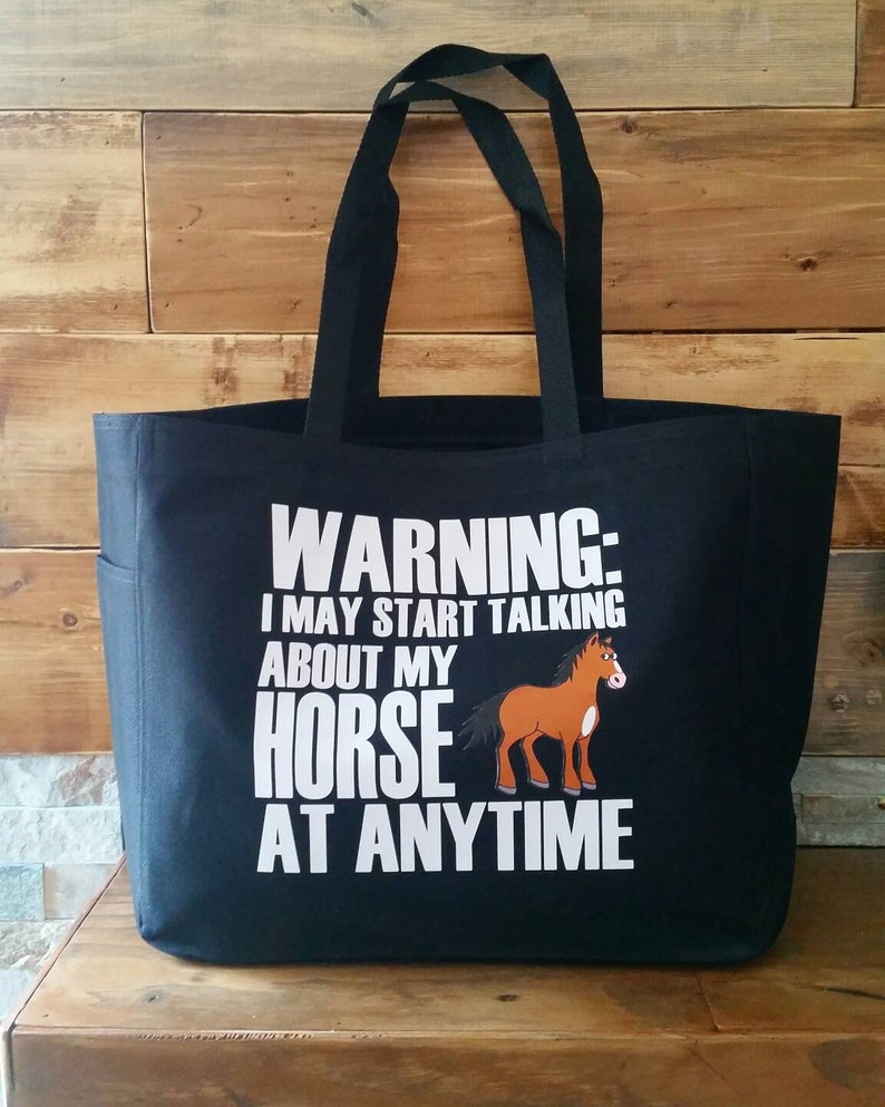 Horse Themed Tote Bag Horse Themed Gift Polyester Crafting Etsy