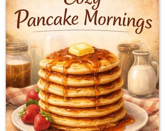 eBook - 50 Pancake Recipes - sweet/savory/specialized/tips/toppings and syrups/vegan/gluten free/sheet pan/stuffed/skillet/classic family