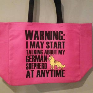German Shepherd Tote Bag Dog Themed Gift Polyester - Etsy Canada