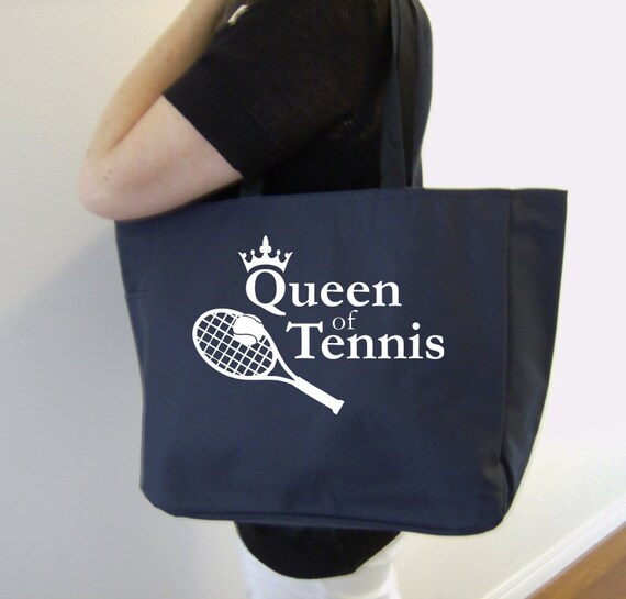 Tennis themed tote bag tennis gift polyester crafting tote Etsy