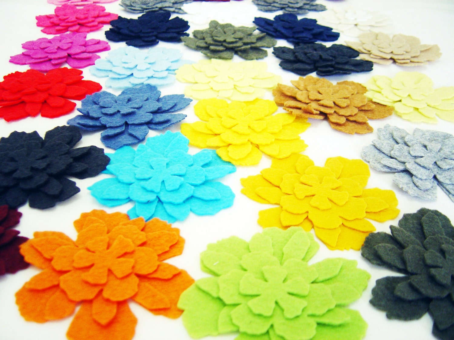Wholesale 100 Set 400 Pieces Die Cut Felt Flowers Die Etsy
