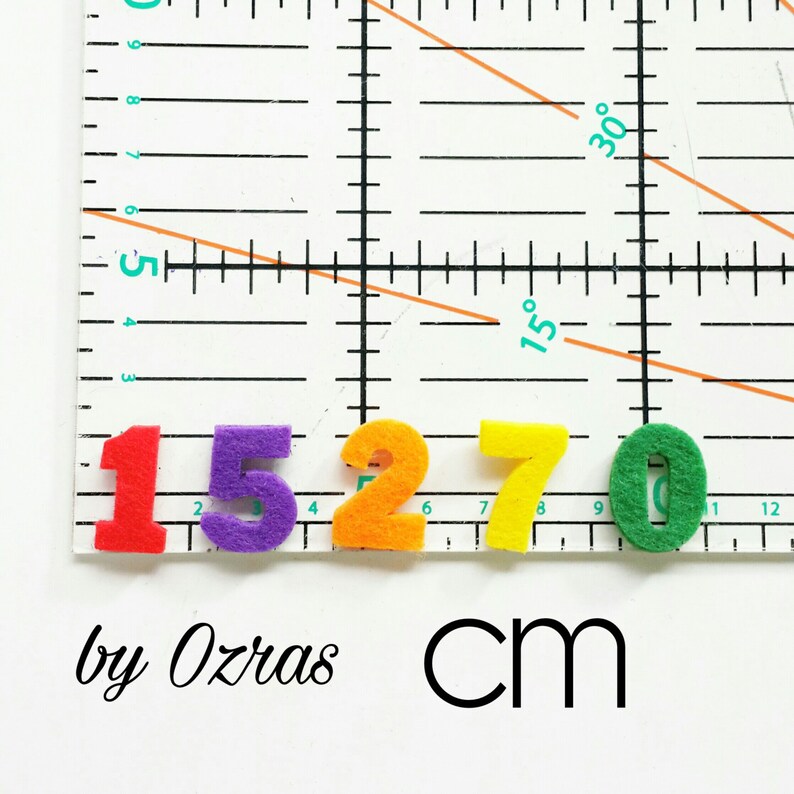 Thick Felt Numbers Set Great for Learning 1 Inch Felt Die Etsy