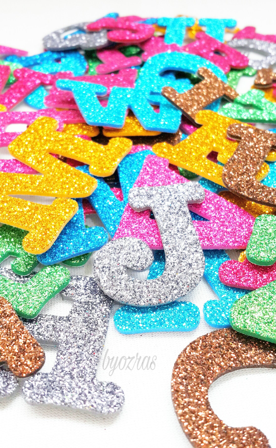Glitter Sticker Capital Letters Great for Etsy