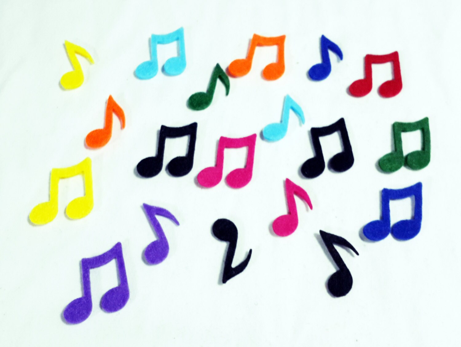 Thick Felt Music Notes 12 Pieces Felt Die Cut Music Notes Etsy