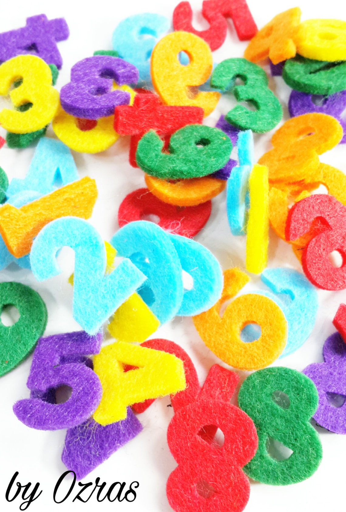 Thick Felt Numbers Set Great for Learning 1 Inch Felt Die Etsy