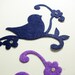 Felt Birds, Decorative Set, 6 Pieces, Felt Die Cut Bird, Felt Animals