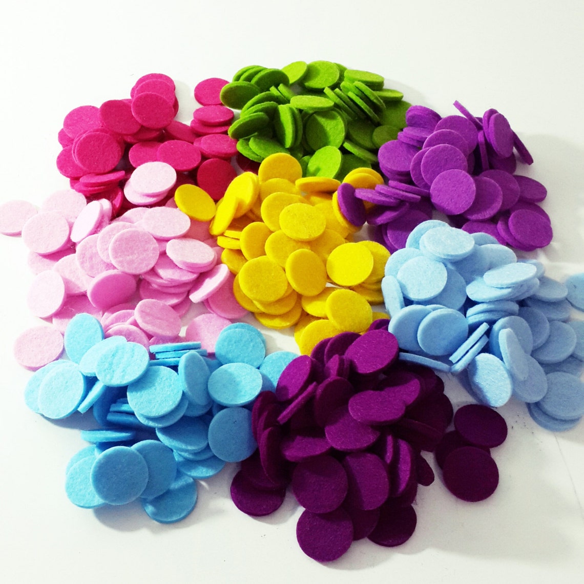 Thick Felt Circle & Polkadot 100 Pcs 1 Inch Felt Die Cut Etsy Australia