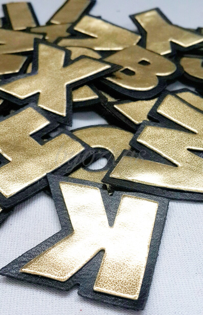 Faux Leather Letters Capital Shadows Letters Great for Etsy