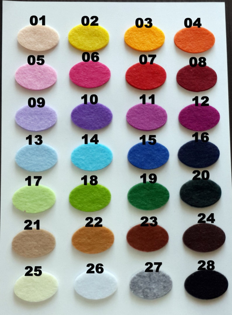 Thick Felt Numbers Set Great for Learning 1 Inch Felt Die Etsy