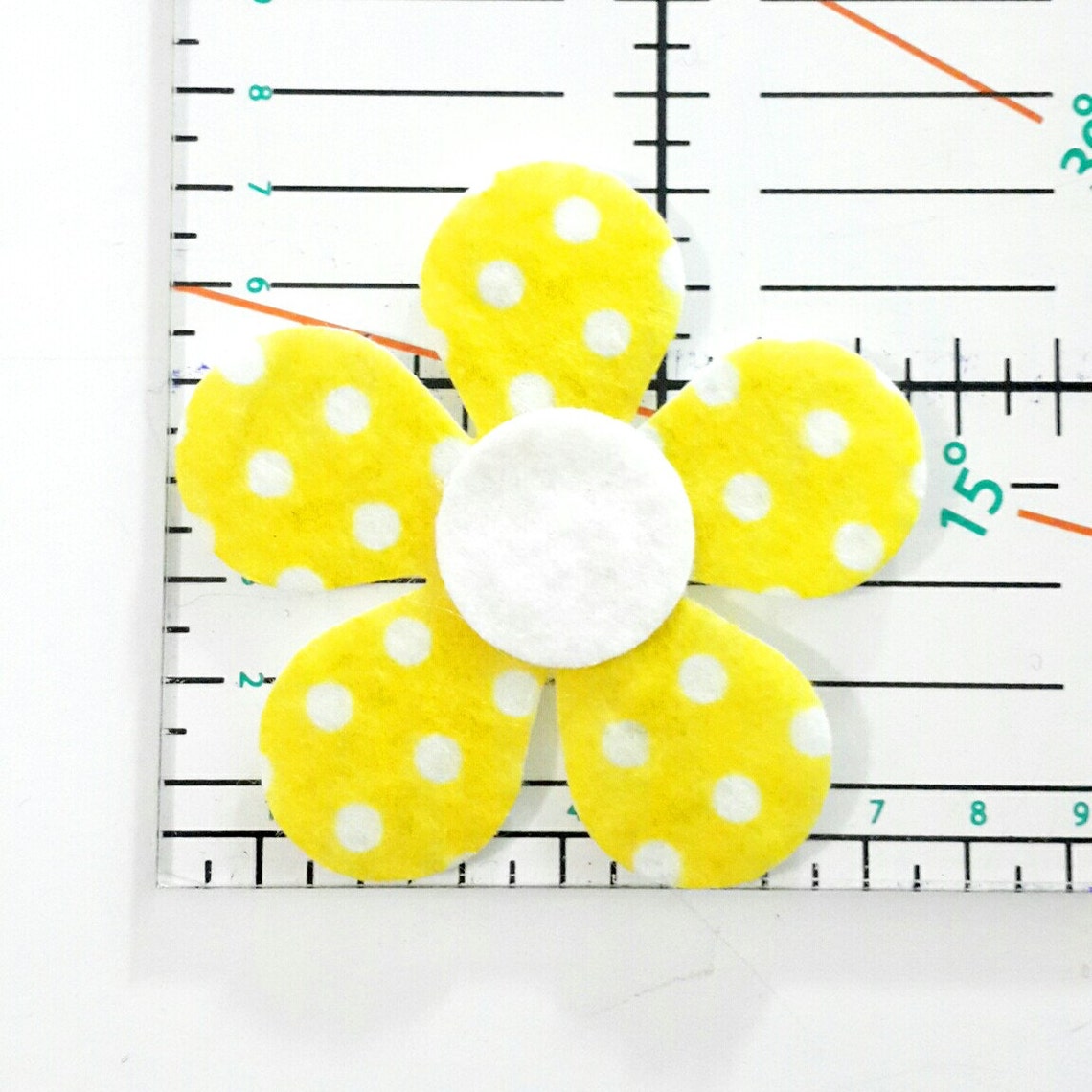 Printed Felt Daisy Flower Set 15 Pieces Multi Color Felt Die Etsy