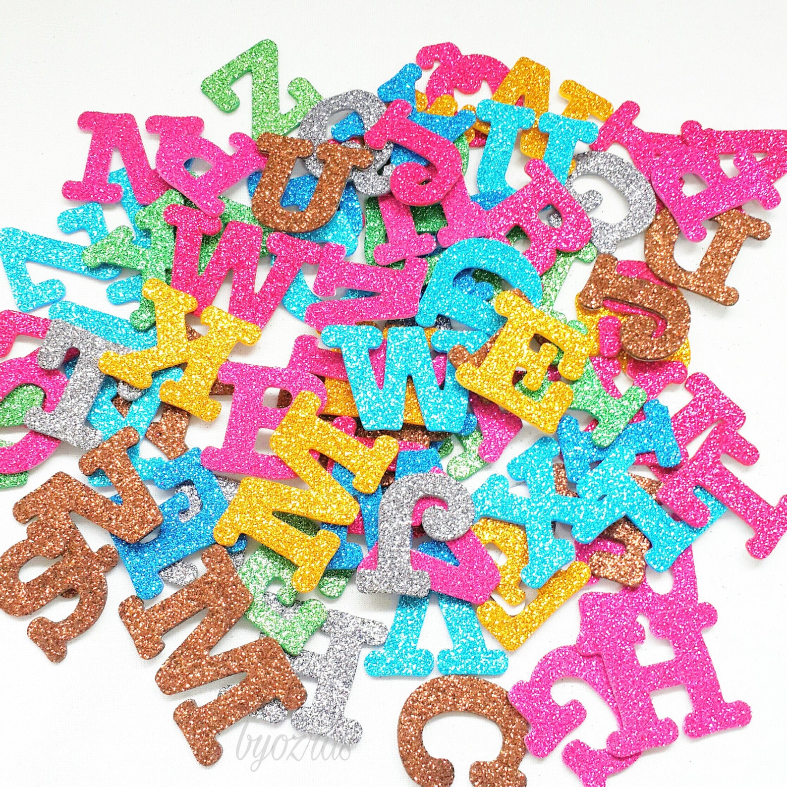 Glitter Sticker Capital Letters Great for Etsy