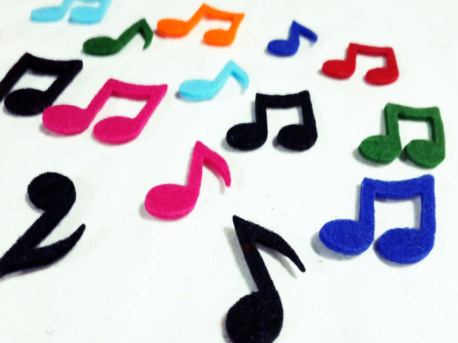 Thick Felt Music Notes 12 Pieces Felt Die Cut Music Notes Etsy
