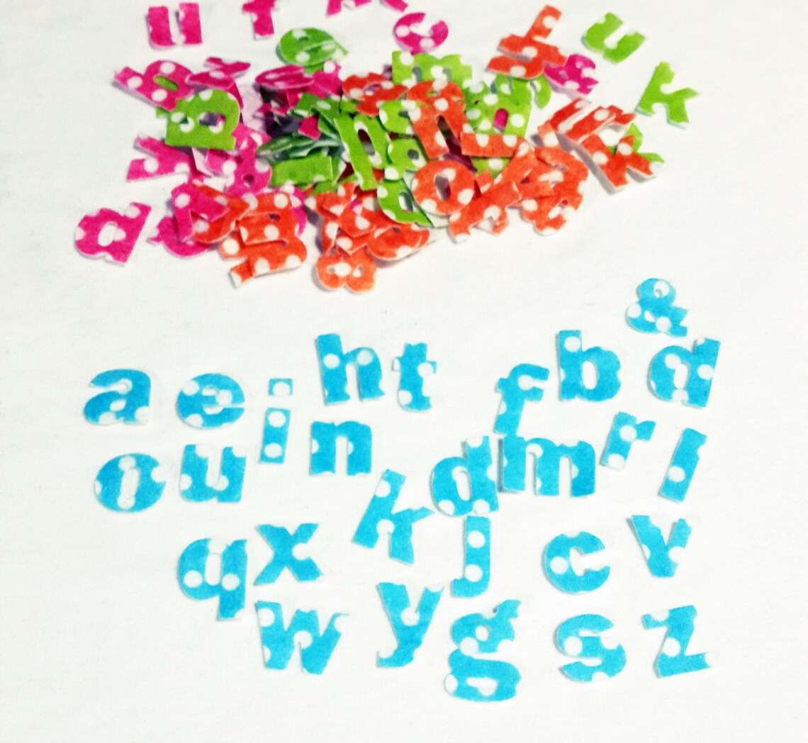 Lowercase Letters Printed Felt Die Cut Alphabet Set 26 Etsy