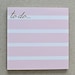 pink stripe notepad